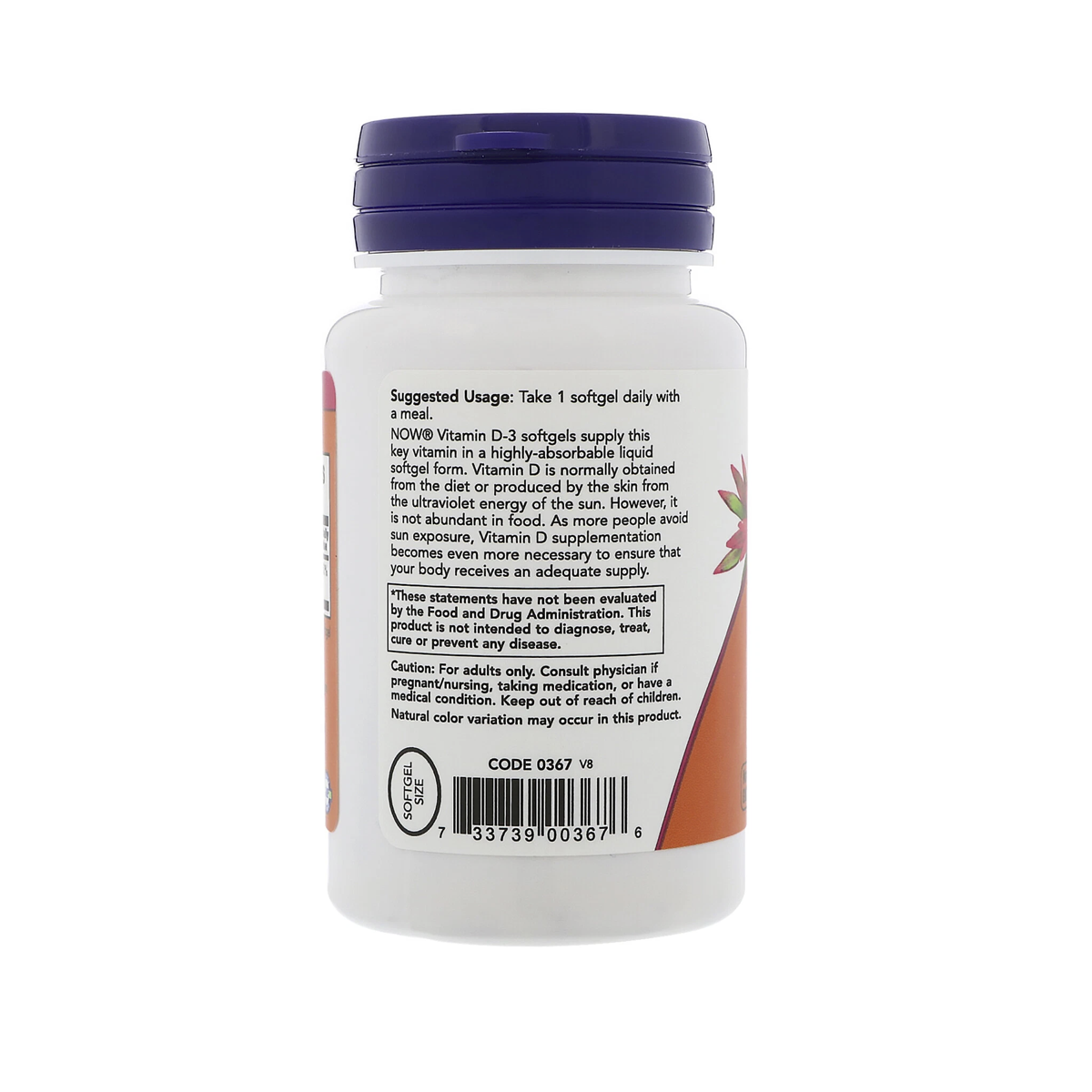 Vitamina D3 2000 Iu 120 Caps Now Foods Producto Americano-2