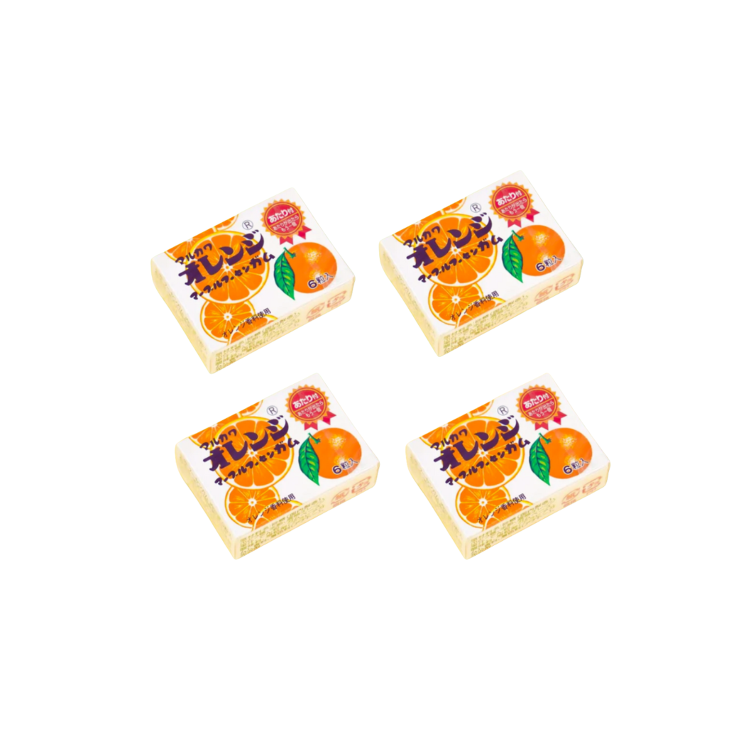 Pack 4 Chicles Mármol Naranja Marukawa 38 Gr 6 Unid.-0
