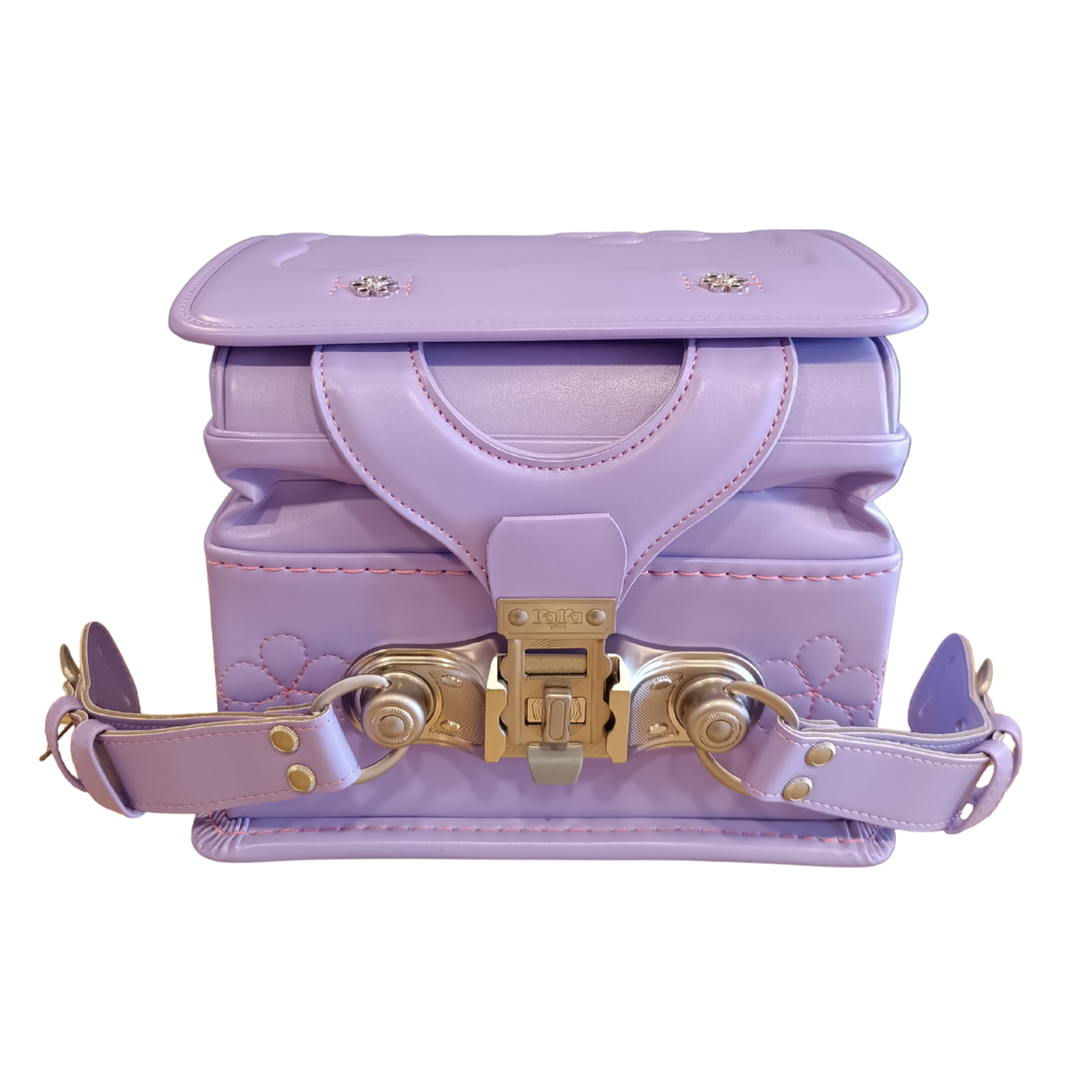 Mochila Japonesa Premium Tipo Randoseru Diseño Lila Flor-4