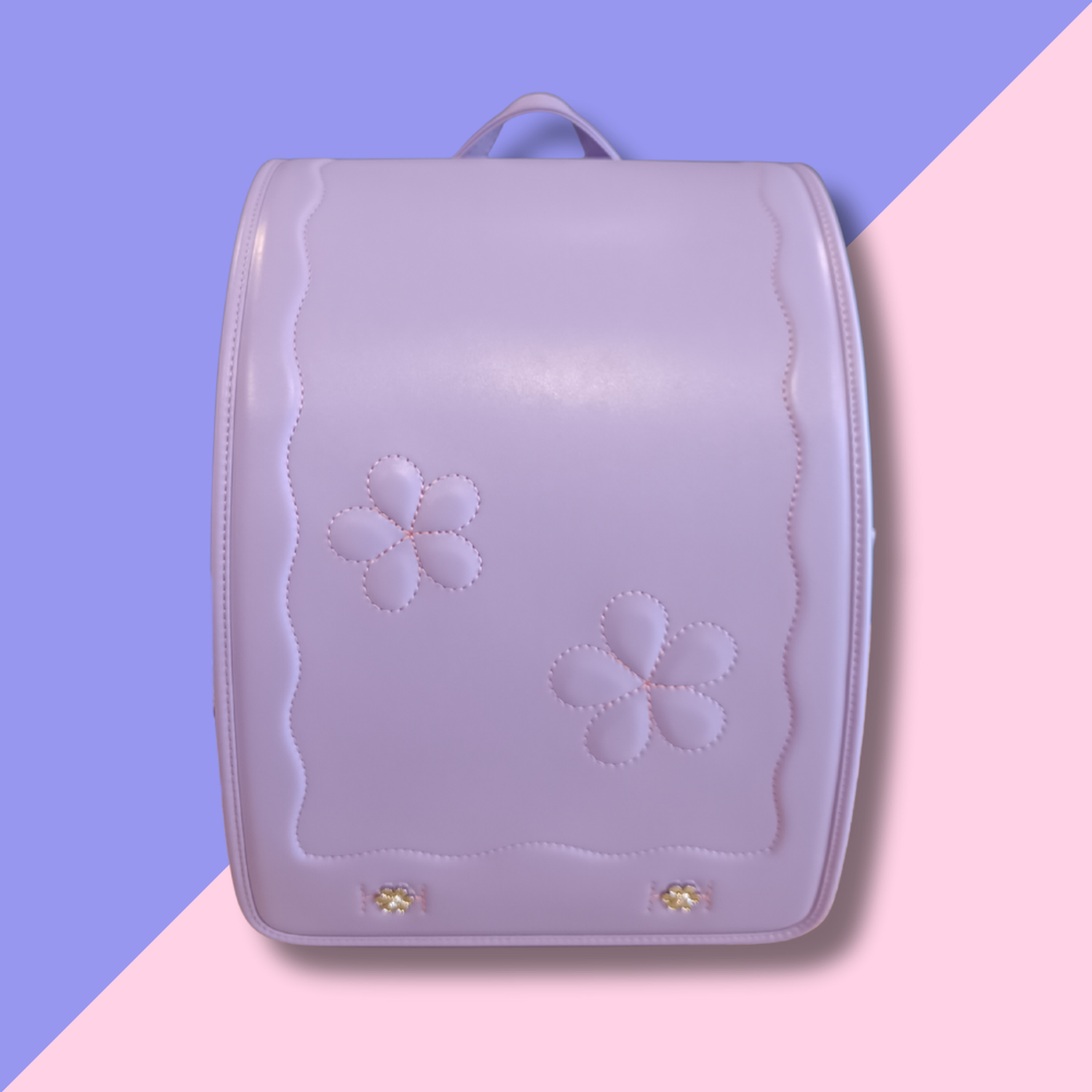 Mochila Japonesa Premium Tipo Randoseru Diseño Lila Flor-5