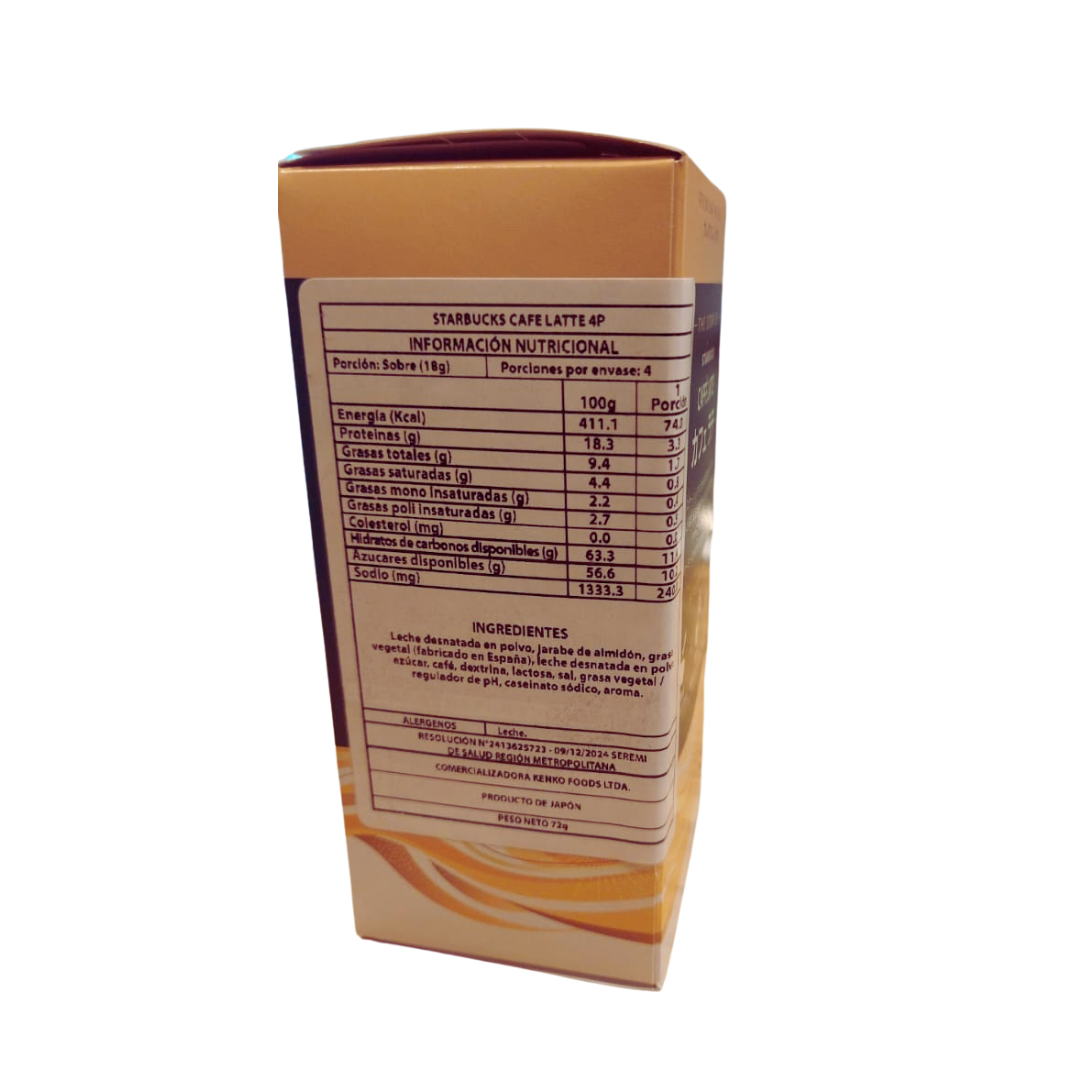 Café Instantáneo Premium Mix Latte Starbucks 72 Gr 4 Unid.-3