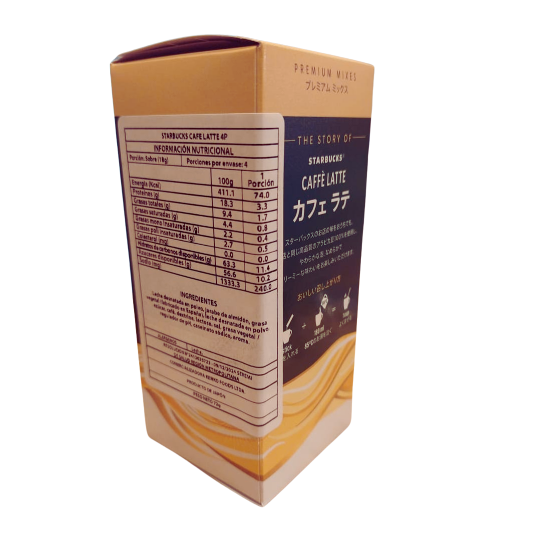 Café Instantáneo Premium Mix Latte Starbucks 72 Gr 4 Unid.-4
