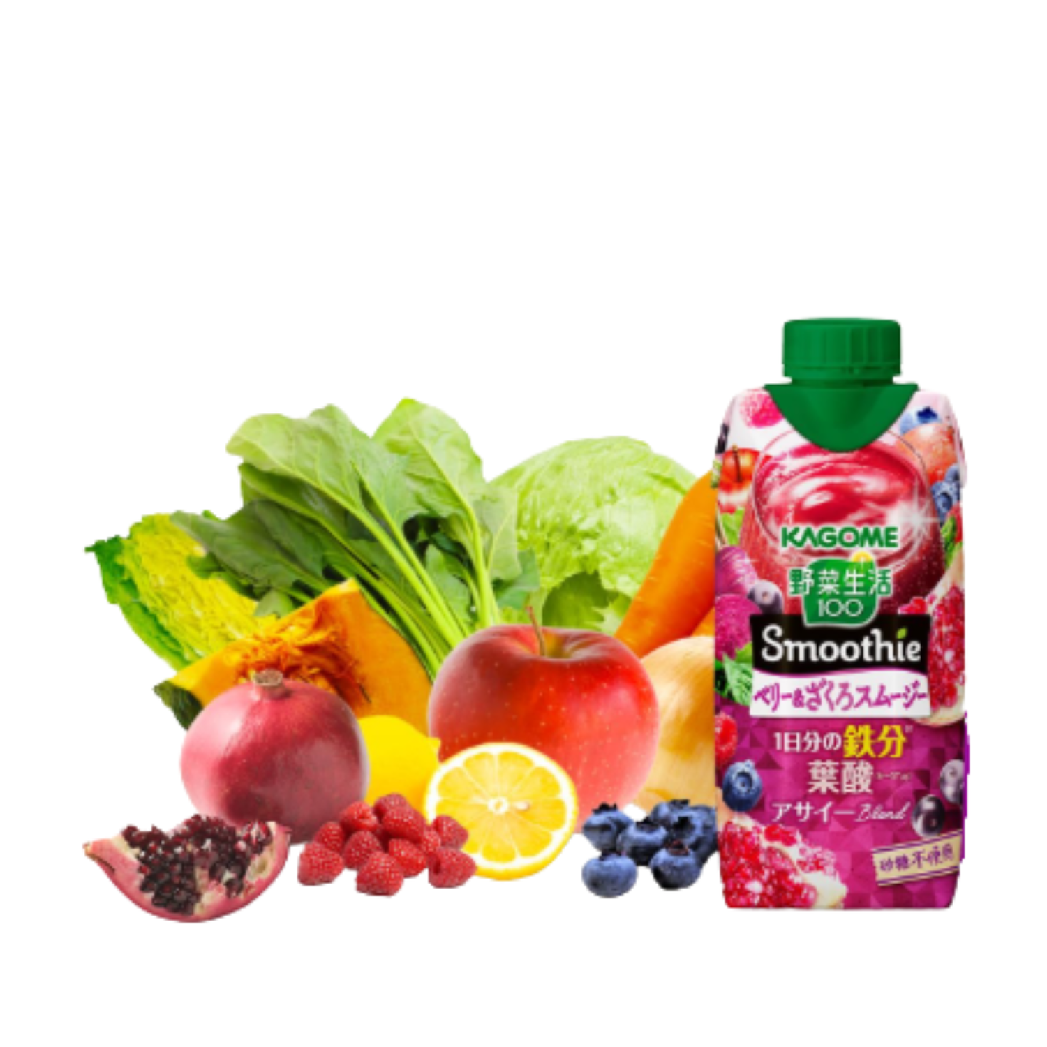 Batido Frutos Rojos Granada Vegetable Kagome 330 Ml-3