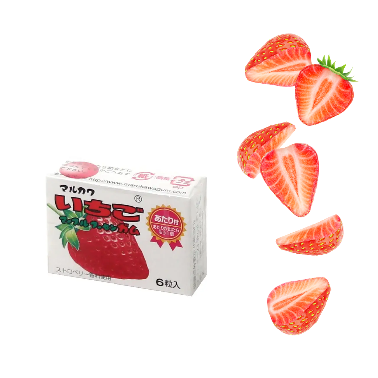 Pack 4 Chicles Mármol Fresa Marukawa 38 Gr 6 Unid.-2