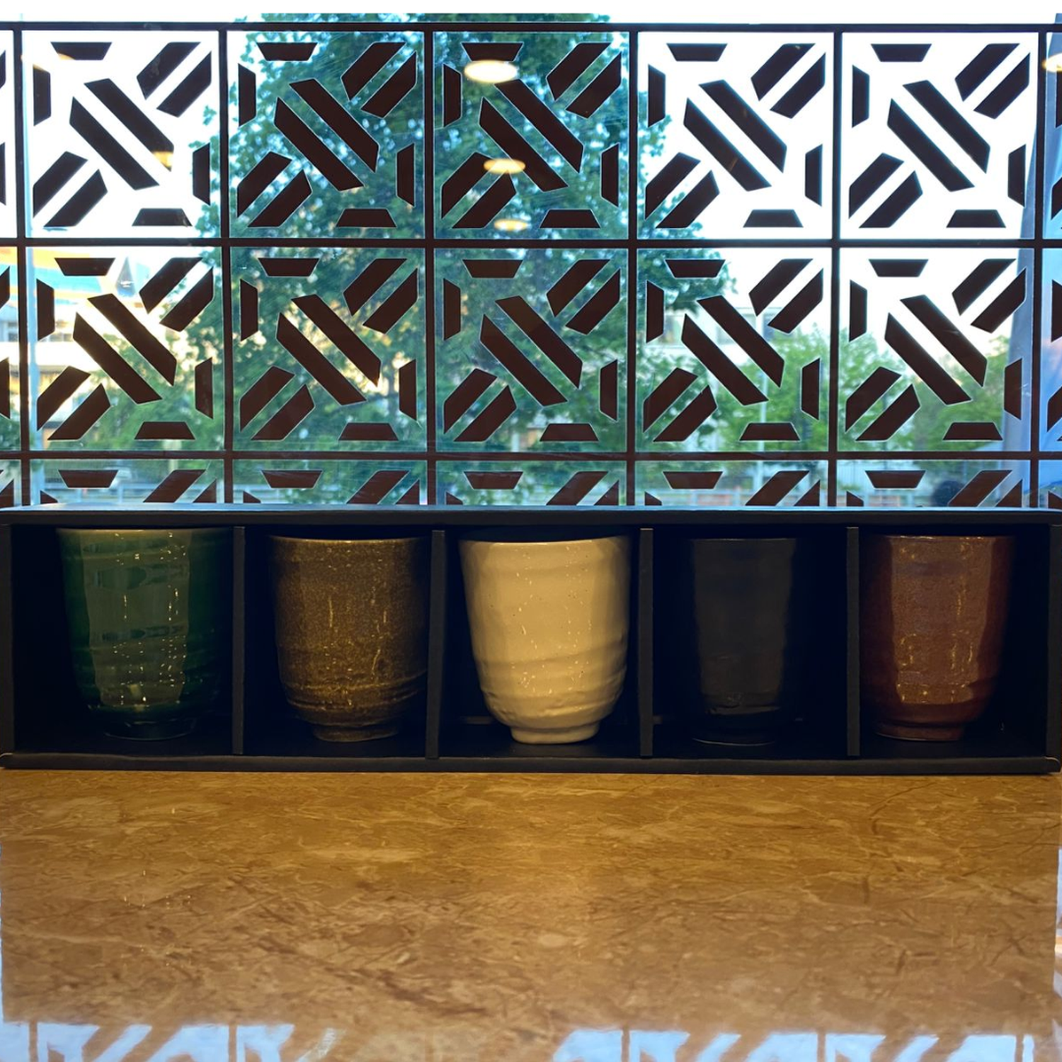 Set Juego Tazas Té Japonés Cinco Colores Diseño Set Yuzen Meguri-2