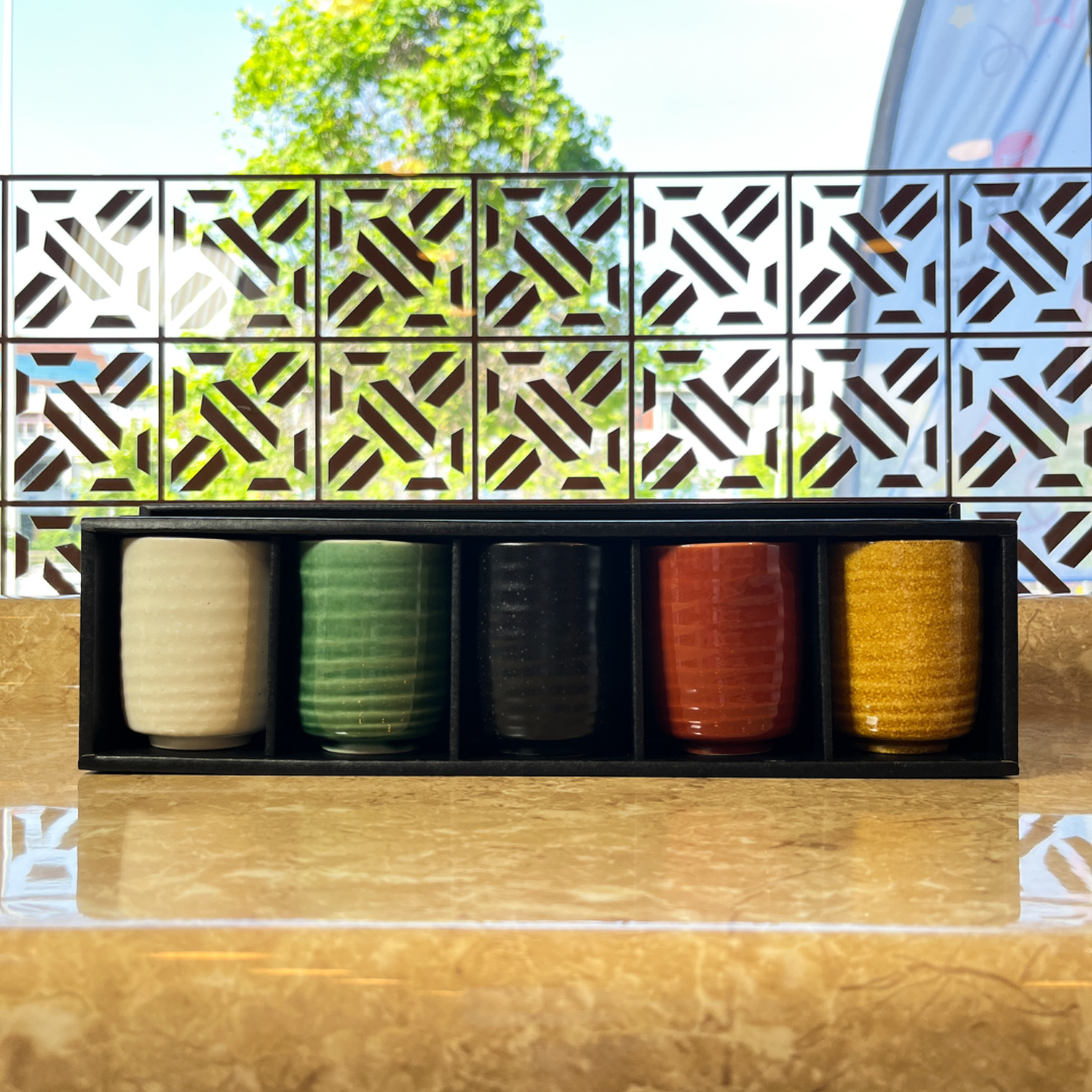 Set Juego Tazas Té Japonés Diseño Five Kilns-2