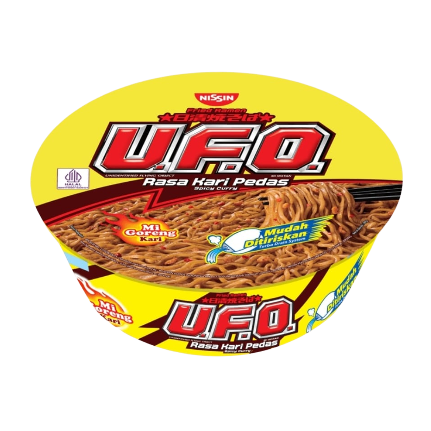Ramen Instantáneo Ufo Curry Picante Nissin 100 Gr-1