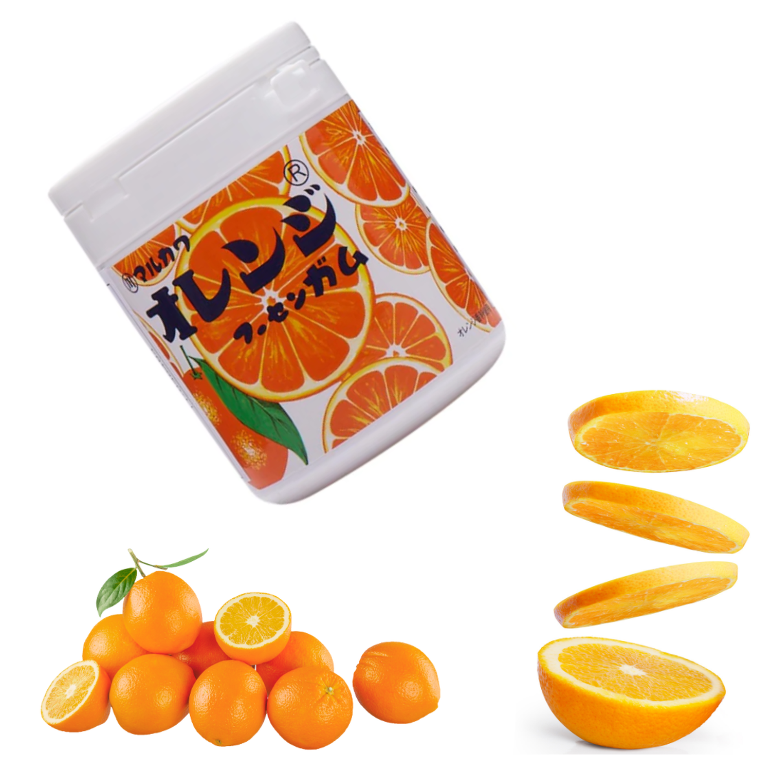 Botella Chicle Mármol Naranja Marukawa 130 Gr-3