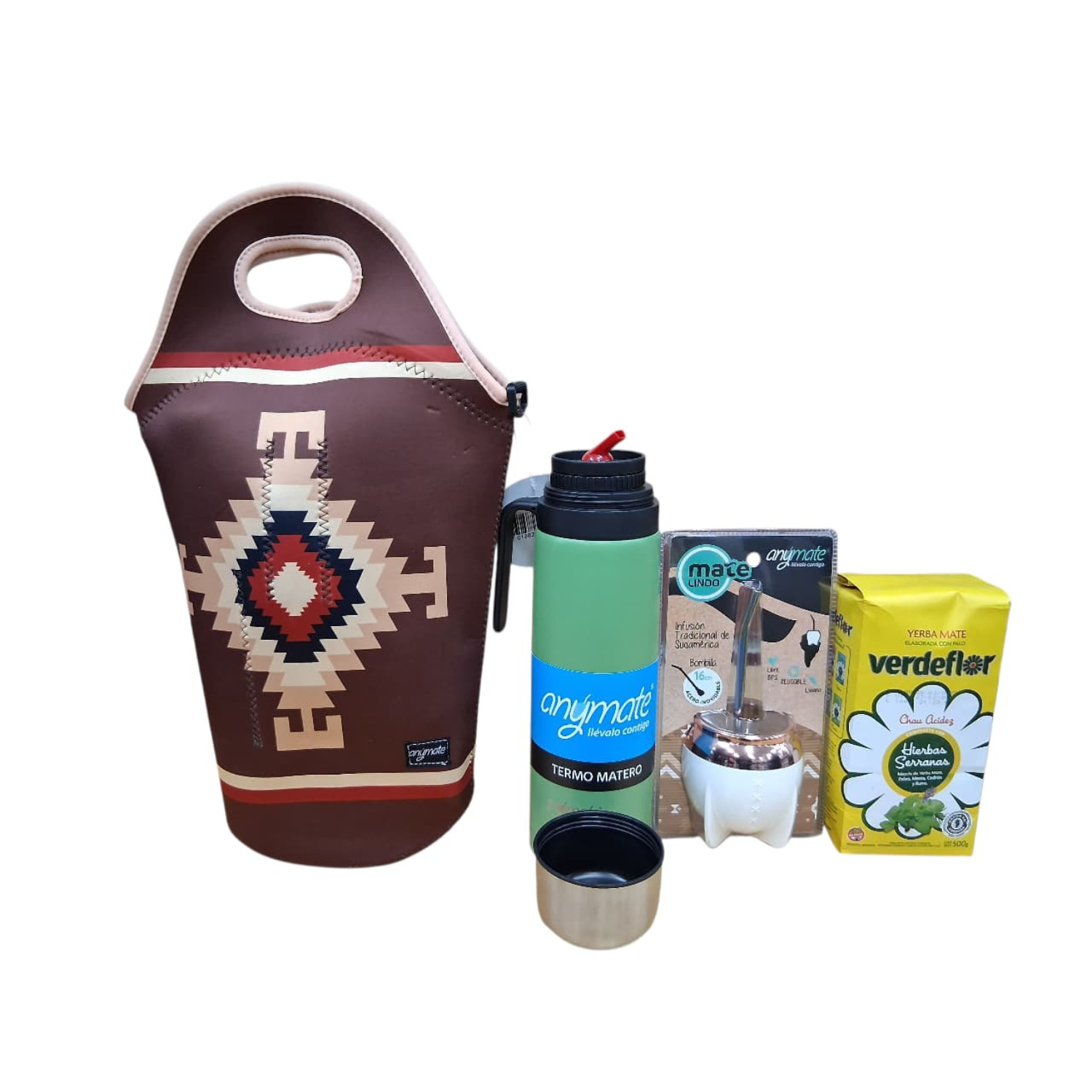 Pack Matero Bolso Termo 900ml Yerba 500g Mate Anymate-3