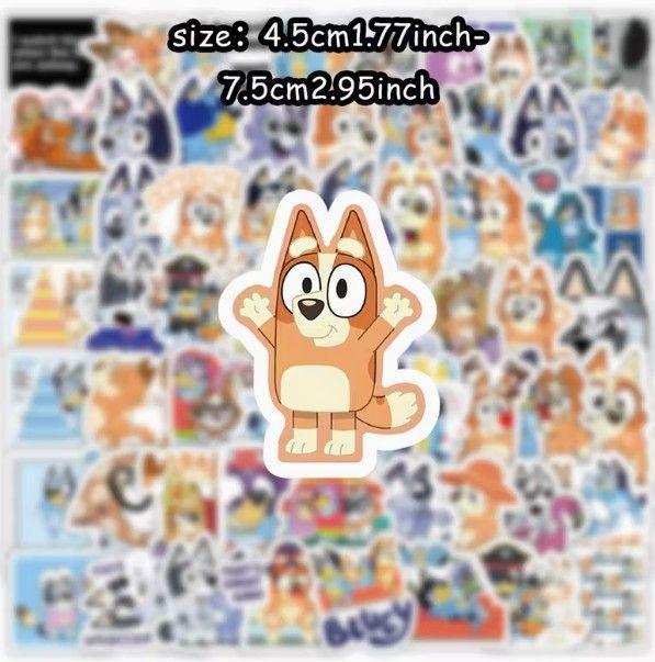 Set 100 Stickers Bluey Kawai Pegatina Perro Ni os Bluey-2