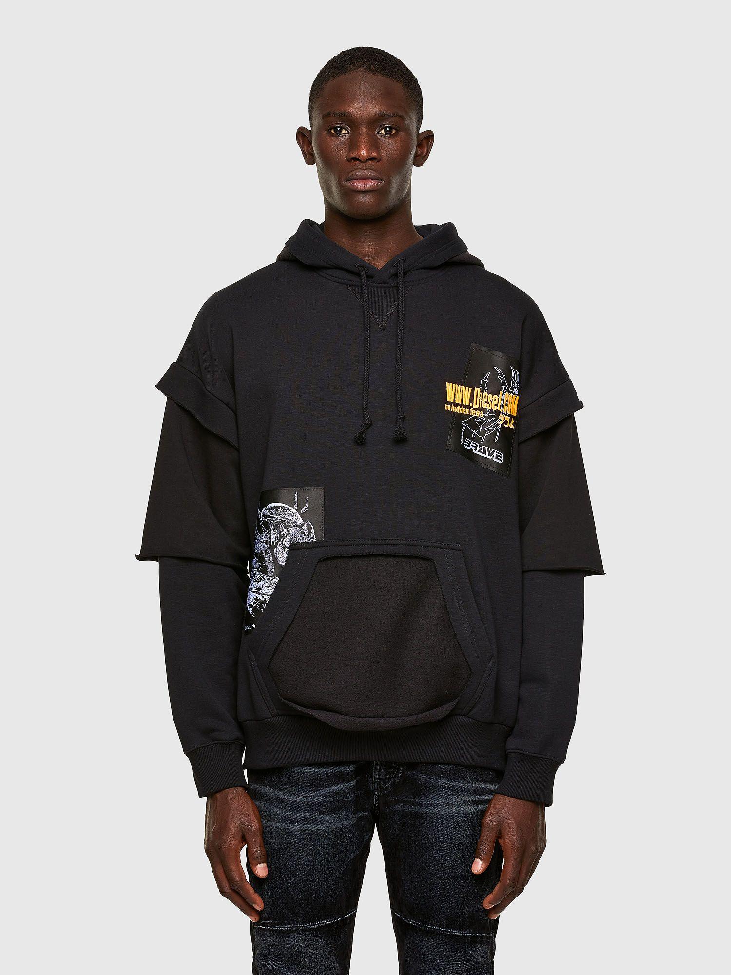 Sweater S Ubber Sweat Shirt Negro Diesel-0