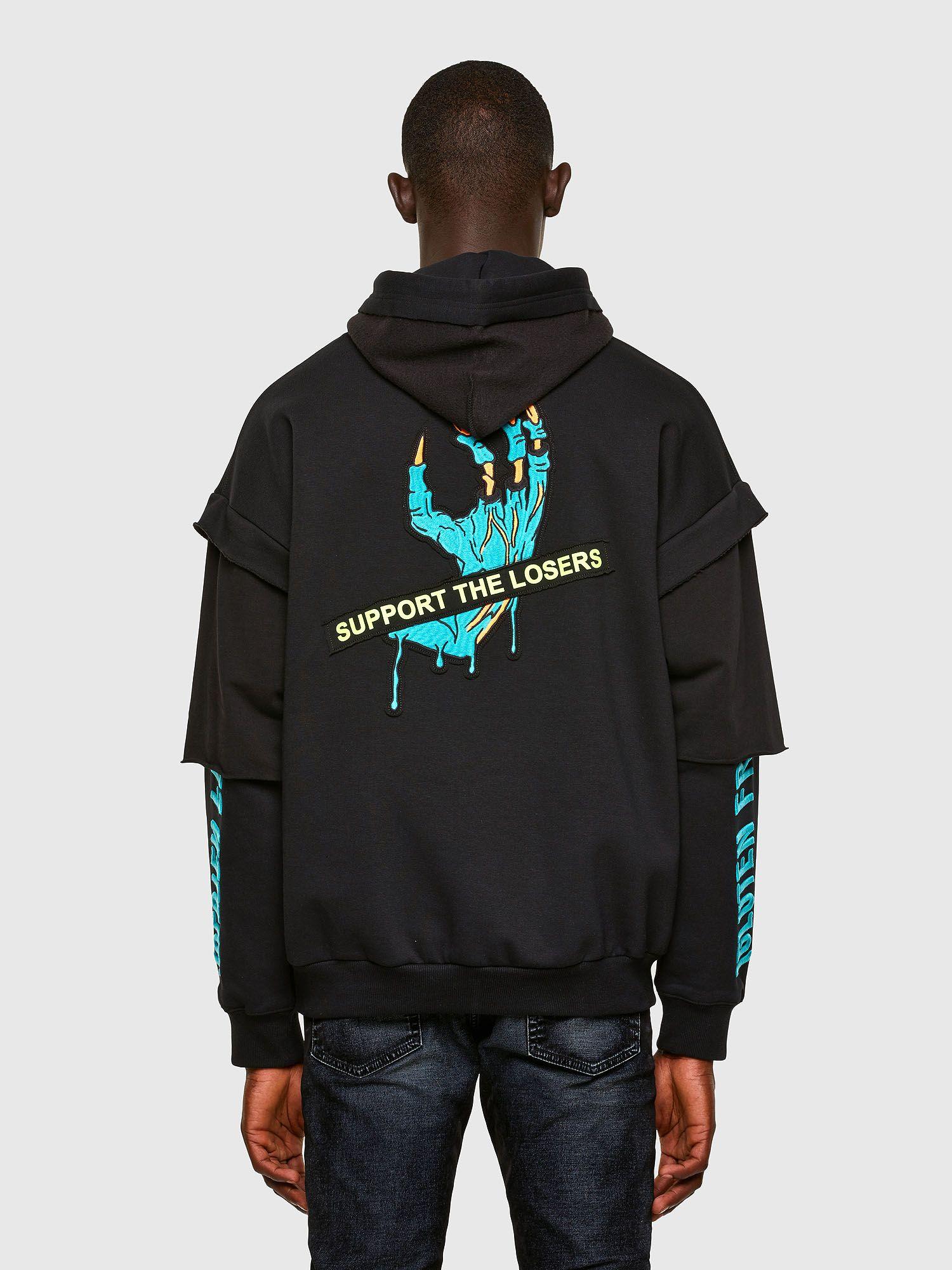 Sweater S Ubber Sweat Shirt Negro Diesel-1