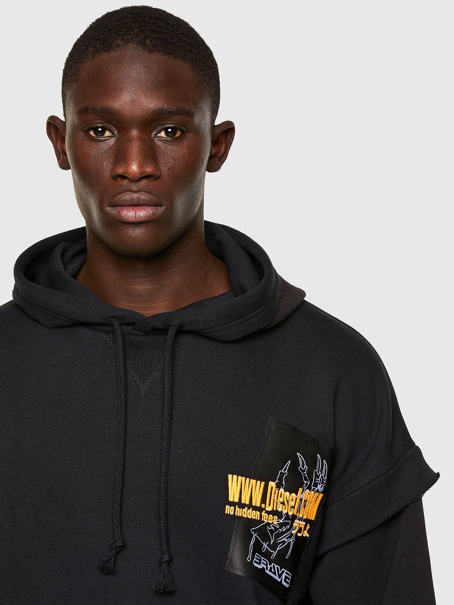 Sweater S Ubber Sweat Shirt Negro Diesel-2