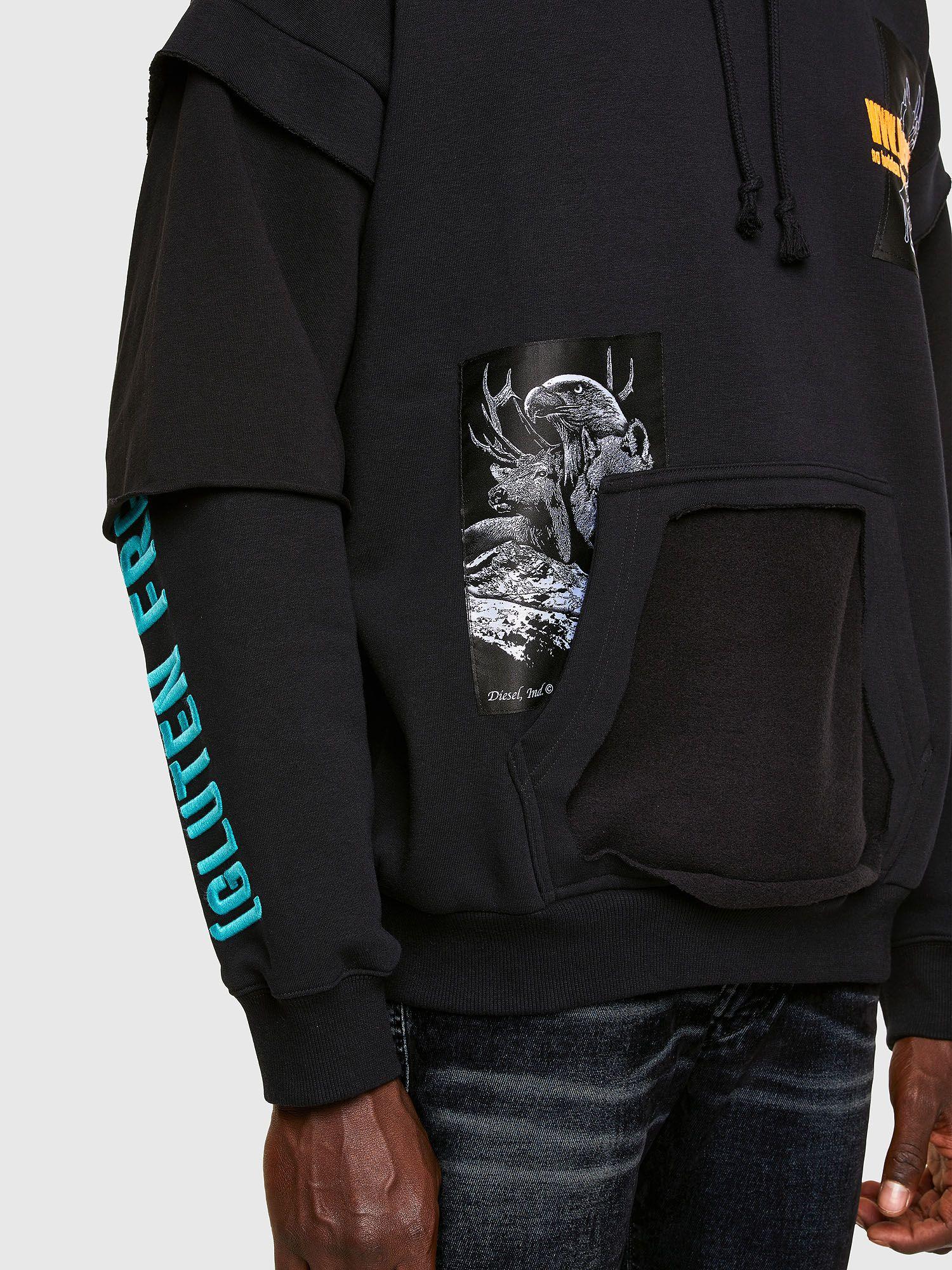 Sweater S Ubber Sweat Shirt Negro Diesel-3