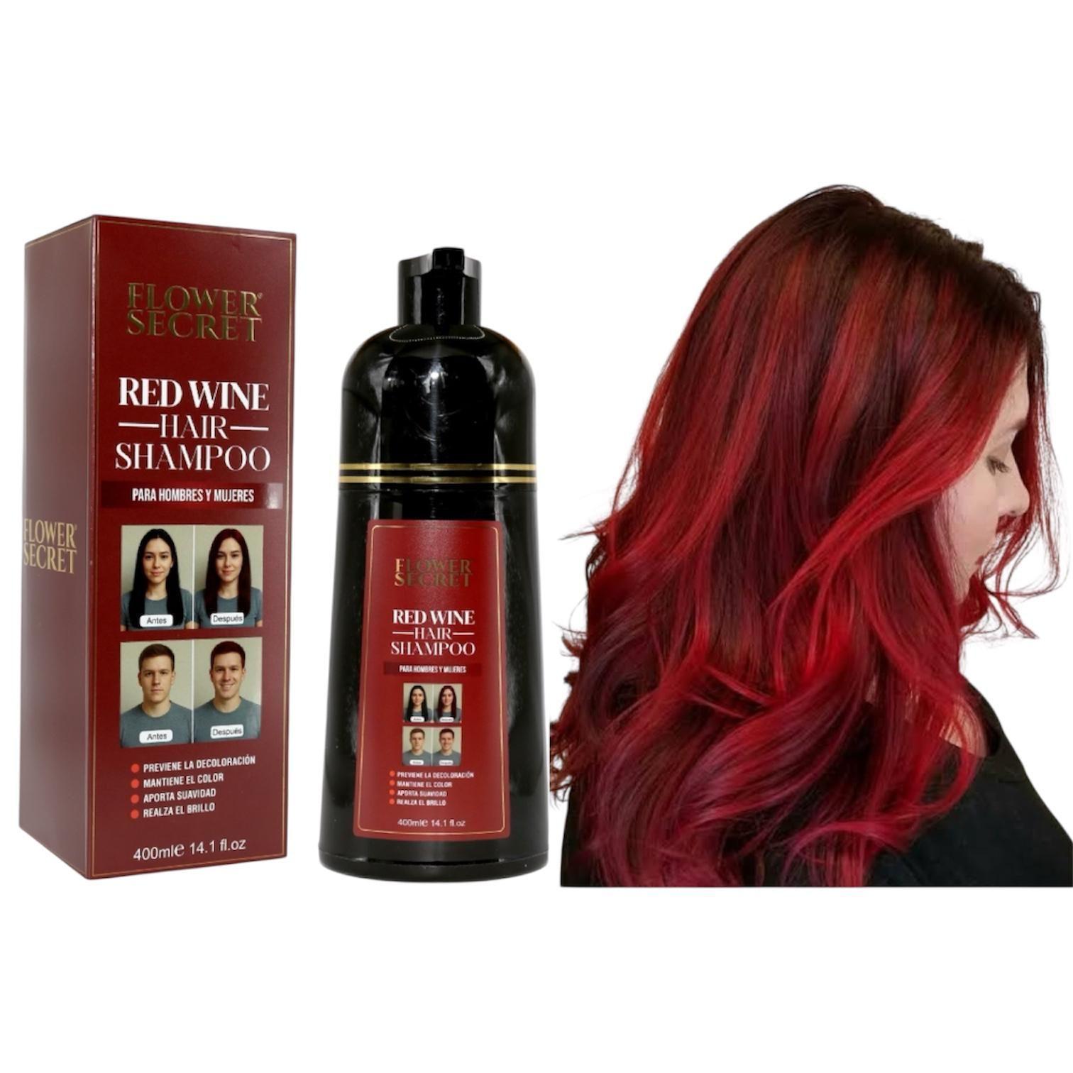 Shampoo Tinte Cubre Canas Color Rojo 400 Ml-2