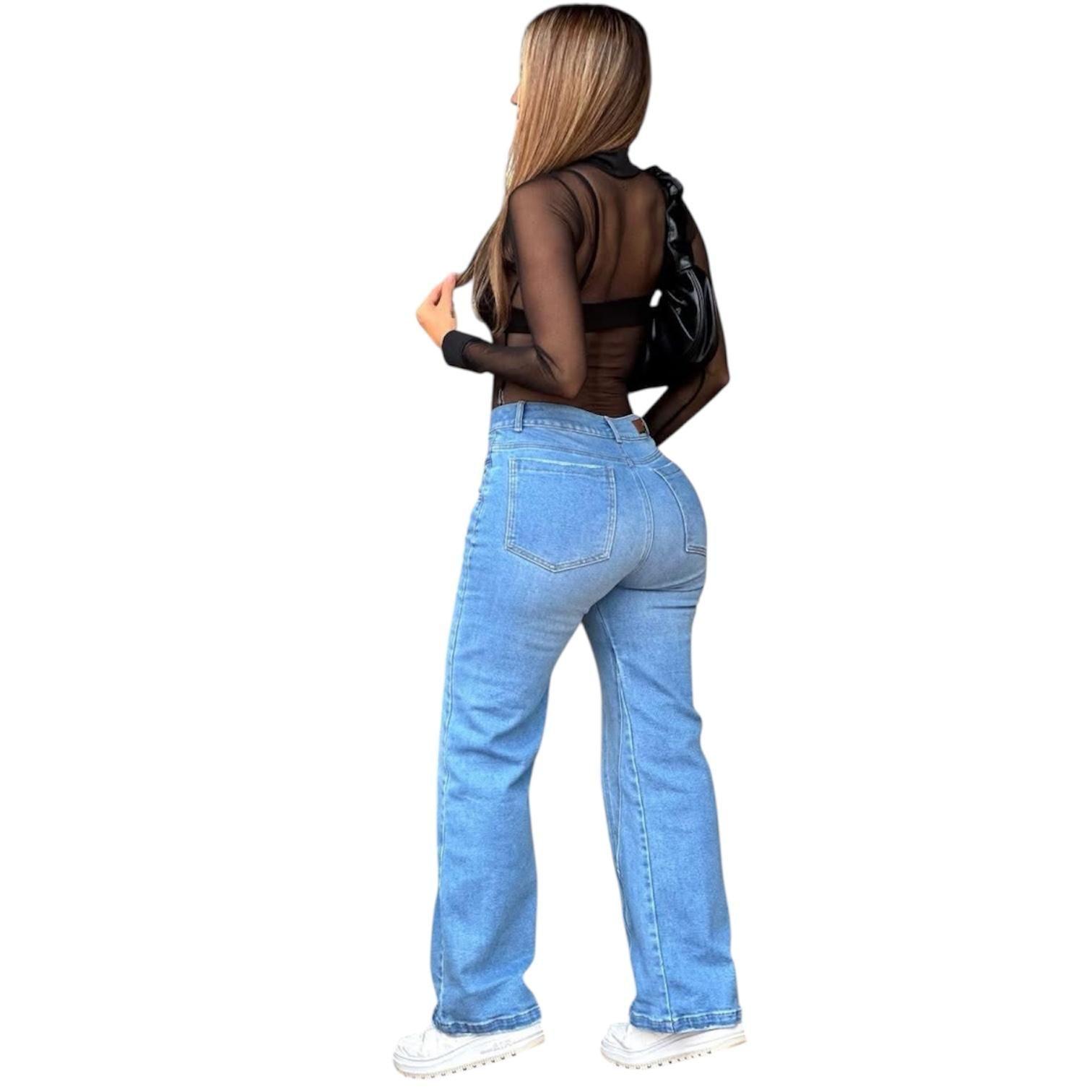 Jeans Bota Recta Asisea, Estilo Clásico Y Cómodo-2