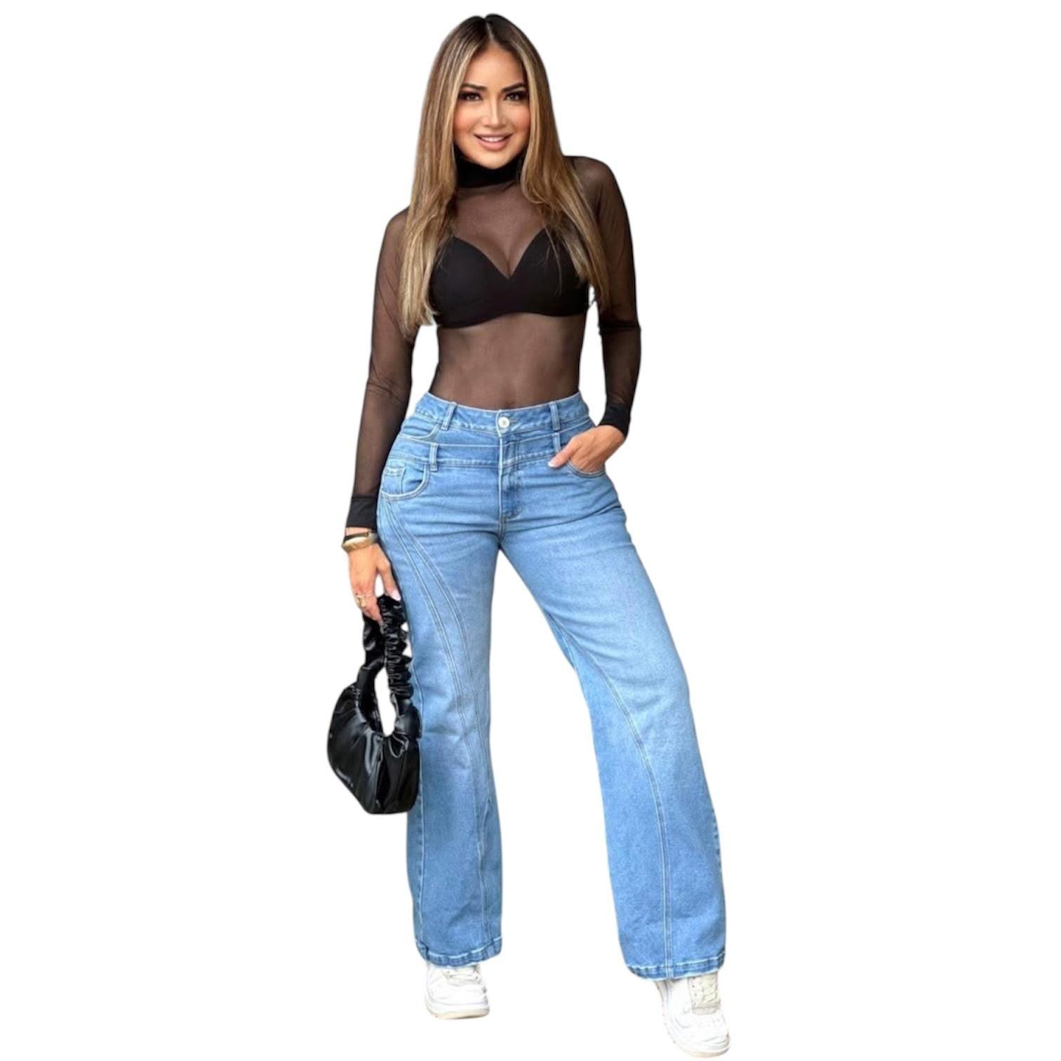 Jeans Bota Recta Asisea, Estilo Clásico Y Cómodo-3
