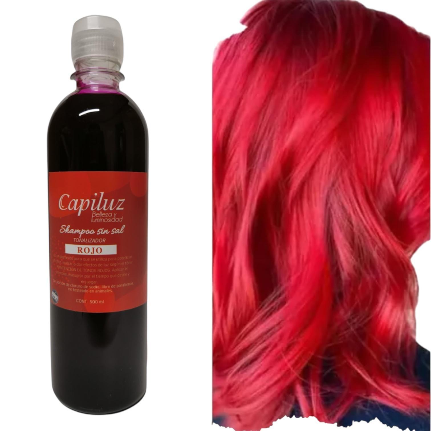 Shampoo Rojo 500ml + Matizador Color Rojo 500ml-2