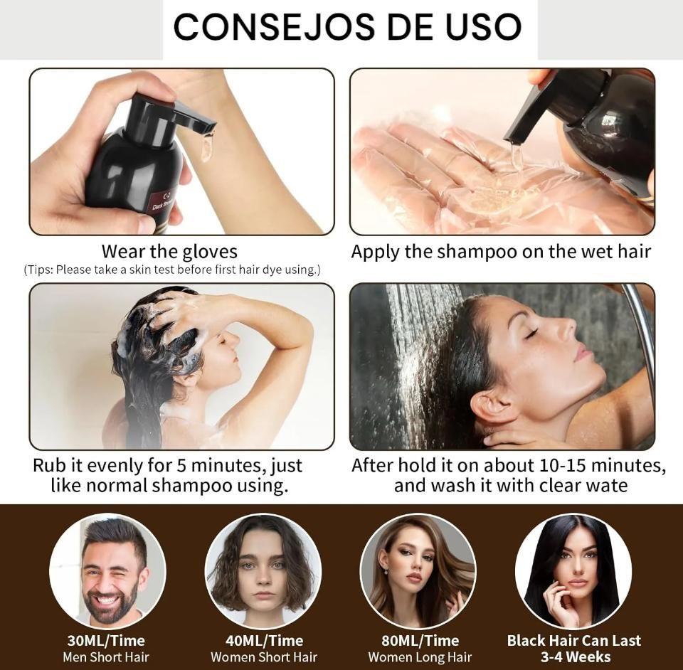 SHAMPOO TINTE MATIZADOR CASTAÑO PARA CANAS 400ML-2