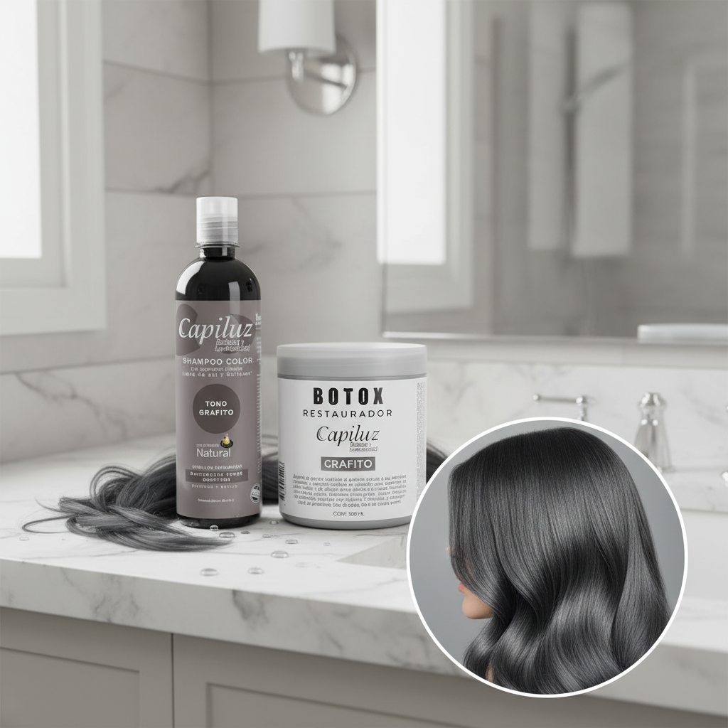 Pack Shampoo Grafito Humo 500 + Matizador Grafito Humo 500ml-4