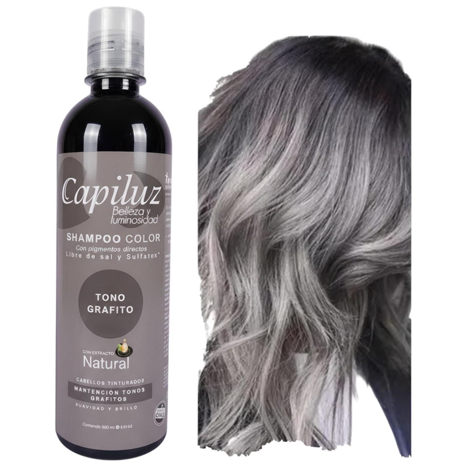 Pack Shampoo Grafito Humo 500 + Matizador Grafito Humo 500ml-2
