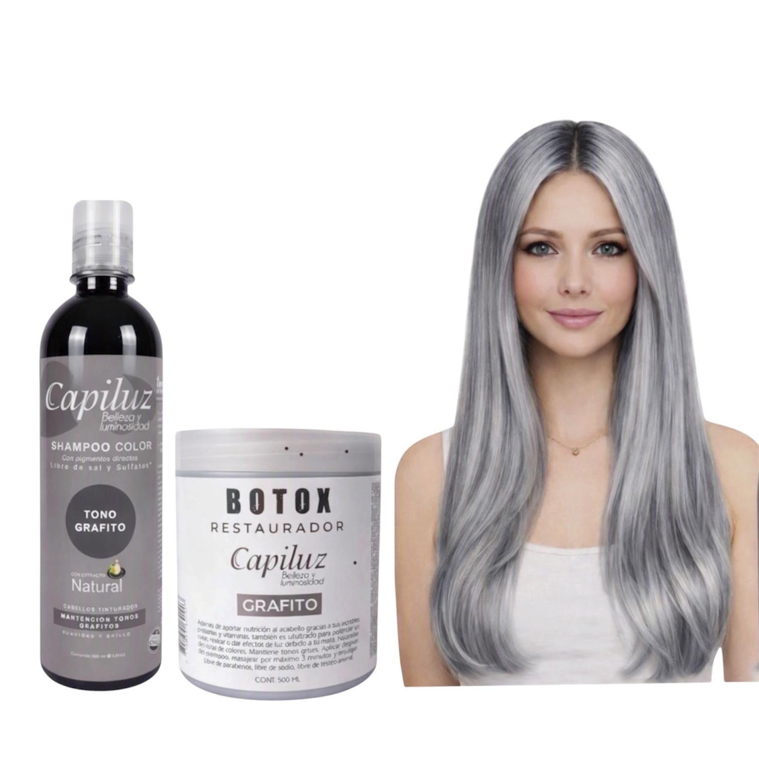Pack Shampoo Grafito Humo 500 + Matizador Grafito Humo 500ml-3