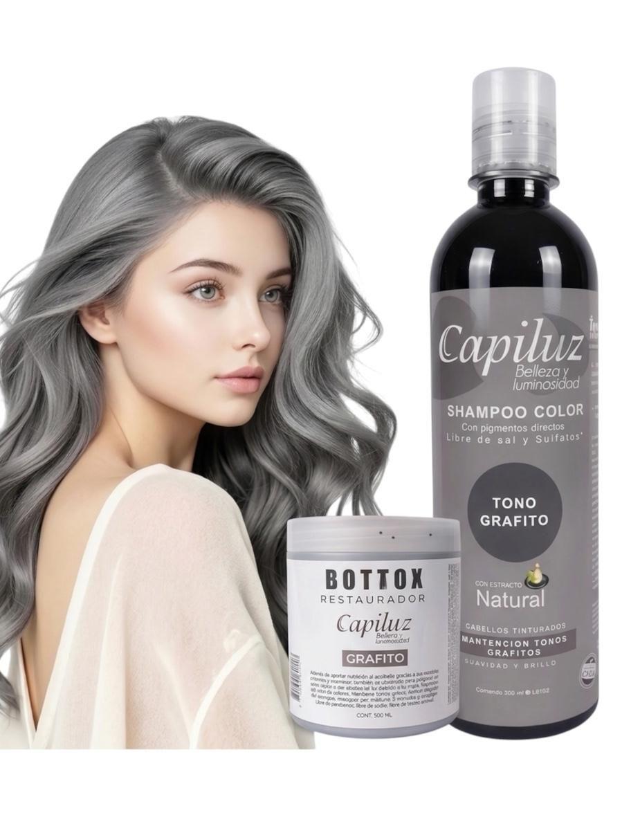 Pack Shampoo Grafito Humo 500 + Matizador Grafito Humo 500ml-4