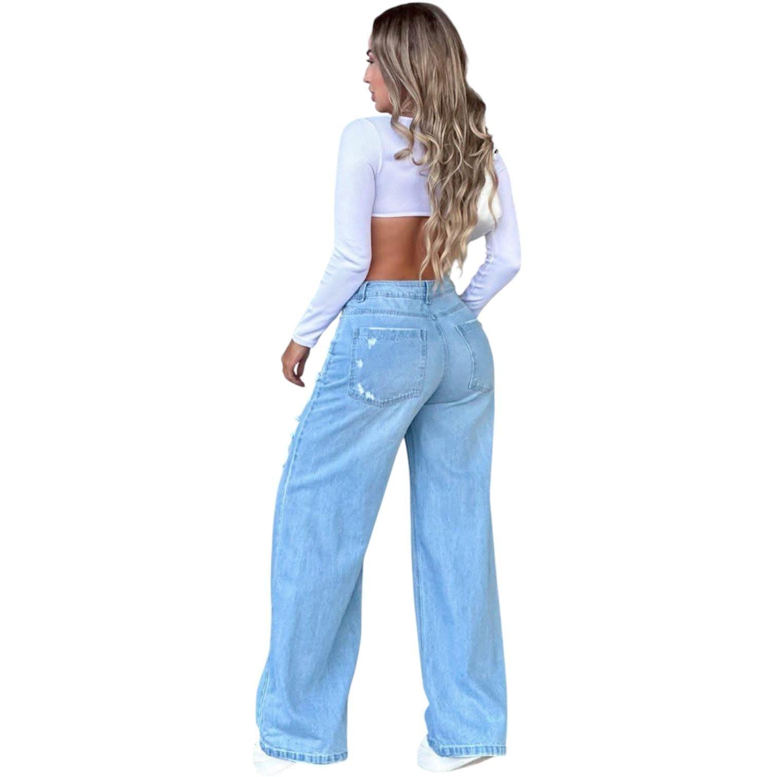 Jeans Colombiano Bellota Palazzo TYT Bota Ancha -1
