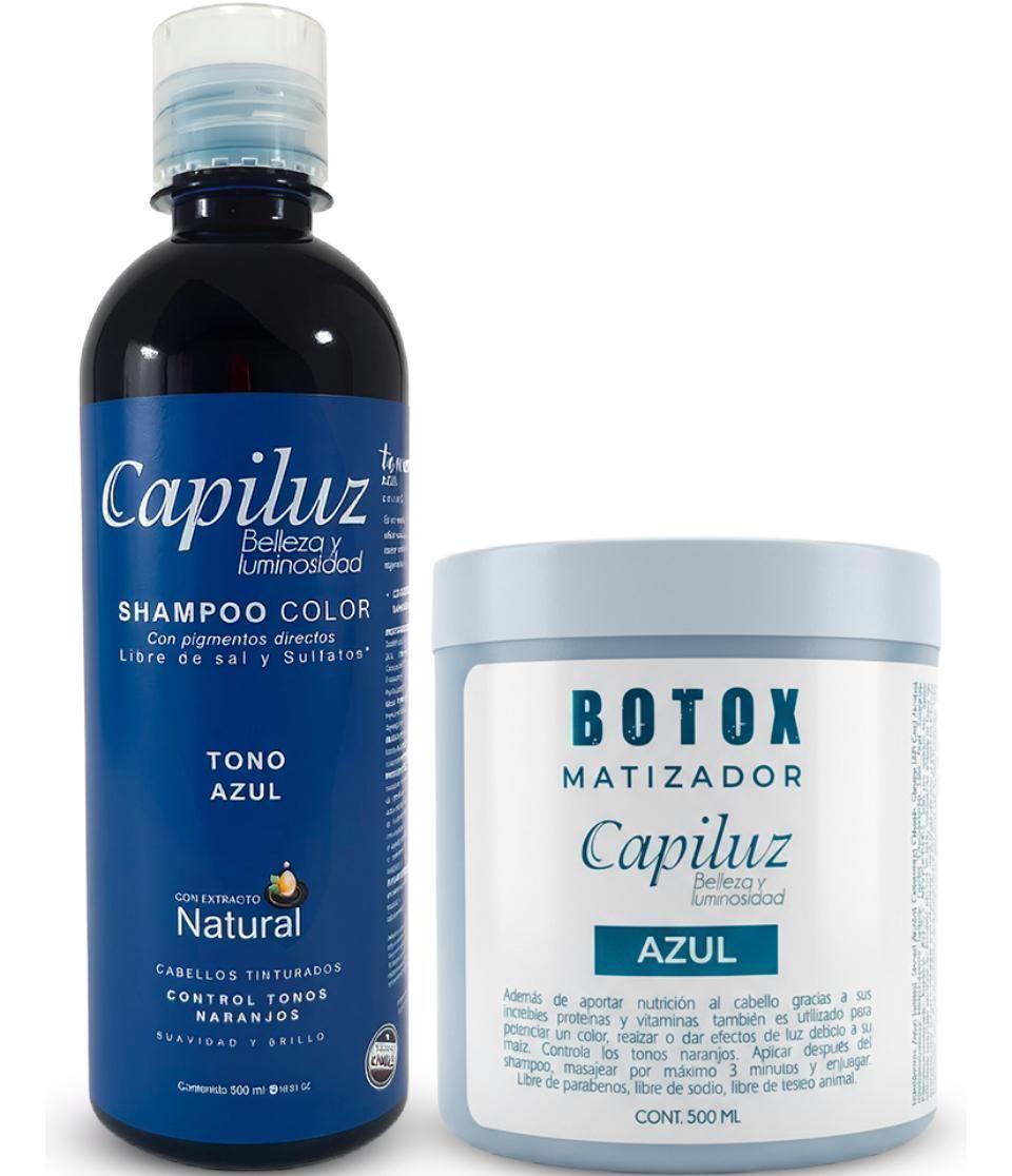 Shampoo Azul 500ml y Matizador Color Azul 500ml-2