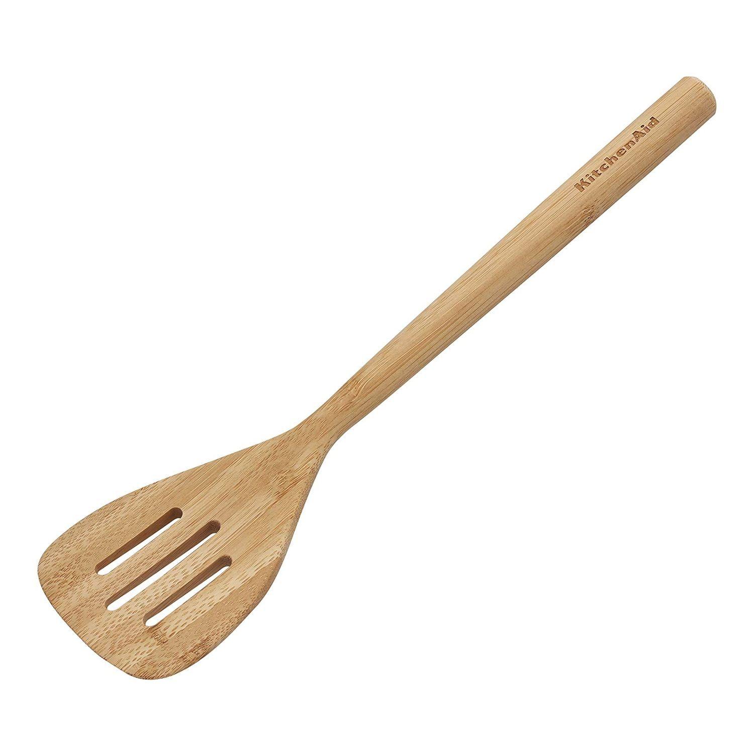 Espátula Ranurada, Paleta Madera Universal Bambú-1