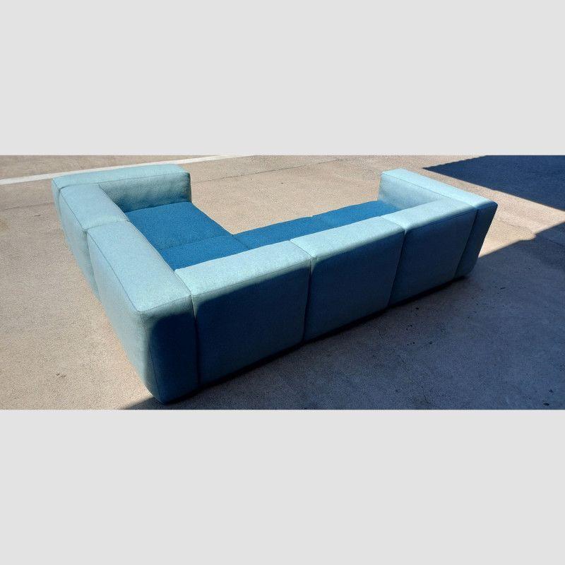 HAY Sofa Mags Soft 4 Sectional en L mas Extra Verde Marino-4