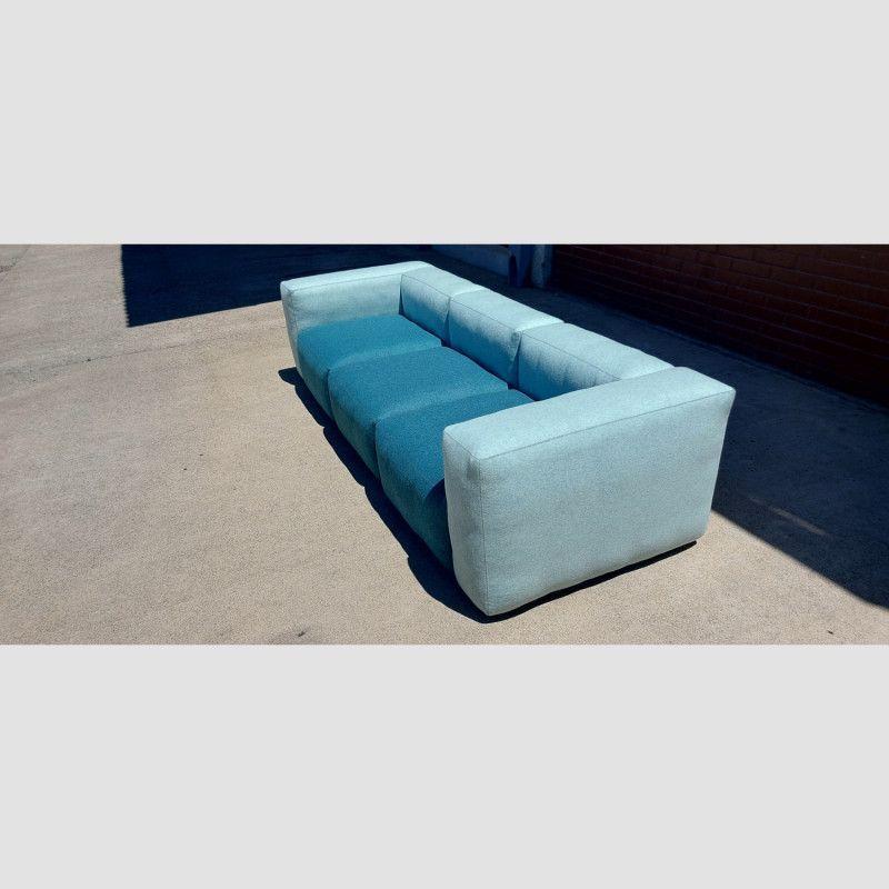 HAY Sofa Mags Soft 4 Sectional en L mas Extra Verde Marino-5