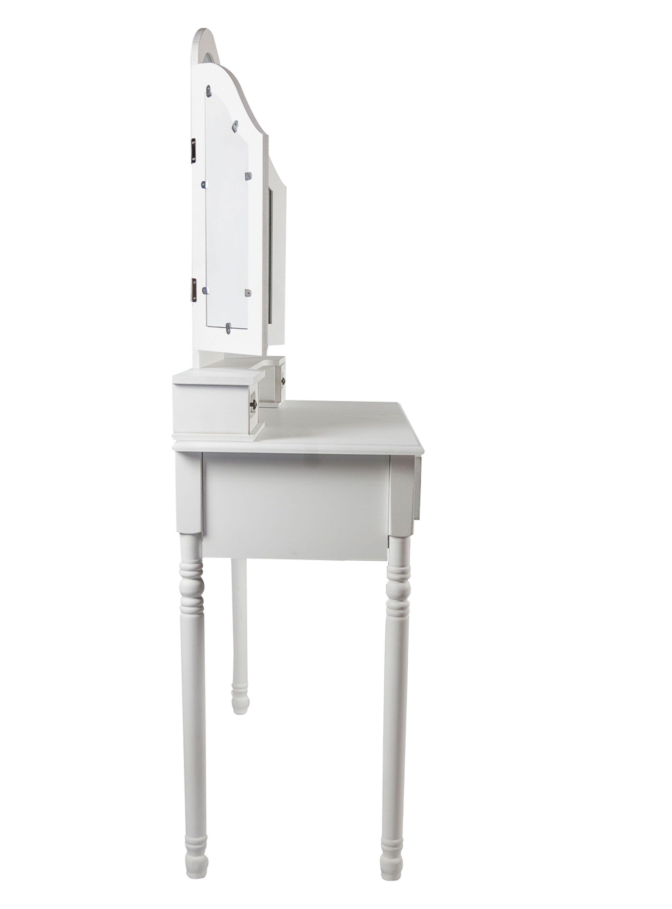 Tocador Vintage Bocholt 4dw Blanco con Piso-1
