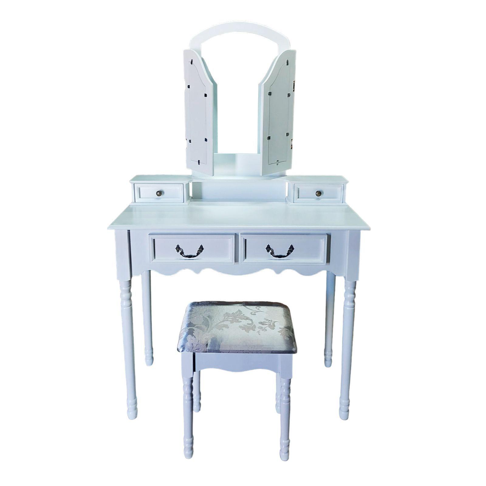 Tocador Vintage Bocholt 4dw Blanco con Piso-2