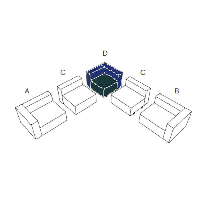 Seccional HAY 1 Cuerpo Azul y Verde, Corner Brazo Derecho-5