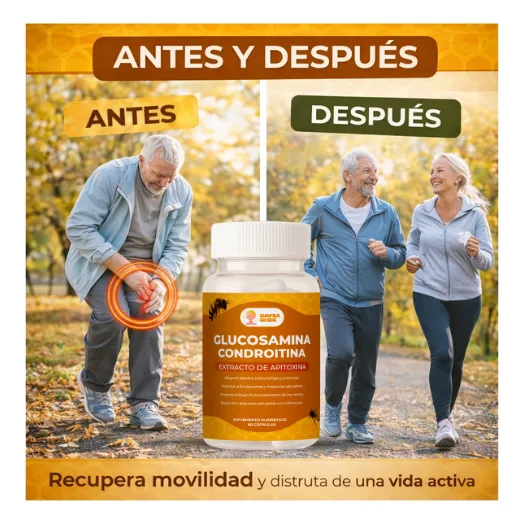 Glucosamina Condroitina Apitoxina 60 Cápsulas Savia Chic Sin Sabor-3