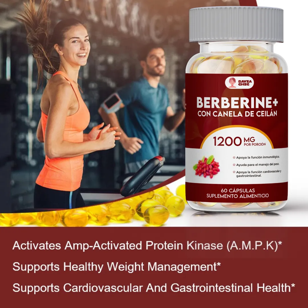 Berberina 1200mg Para Quemar Grasa Y Controlar Azucar Sin Sabor-2