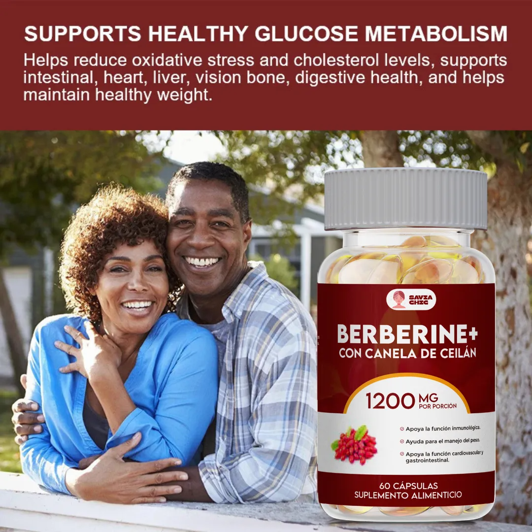 Berberina 1200mg Para Quemar Grasa Y Controlar Azucar Sin Sabor-3