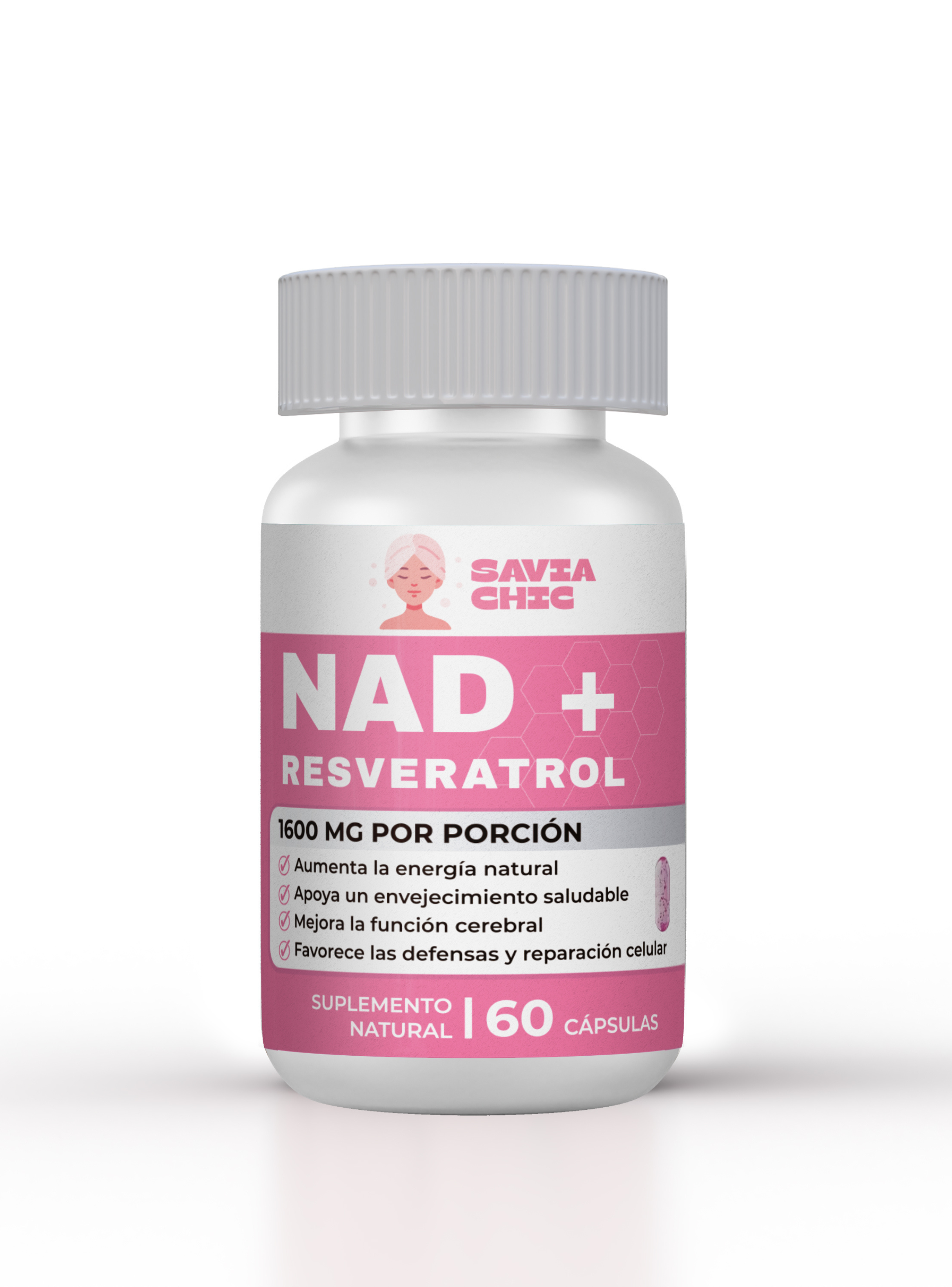 NAD+ Resveratrol 1600Mg - 60 capsulas-0
