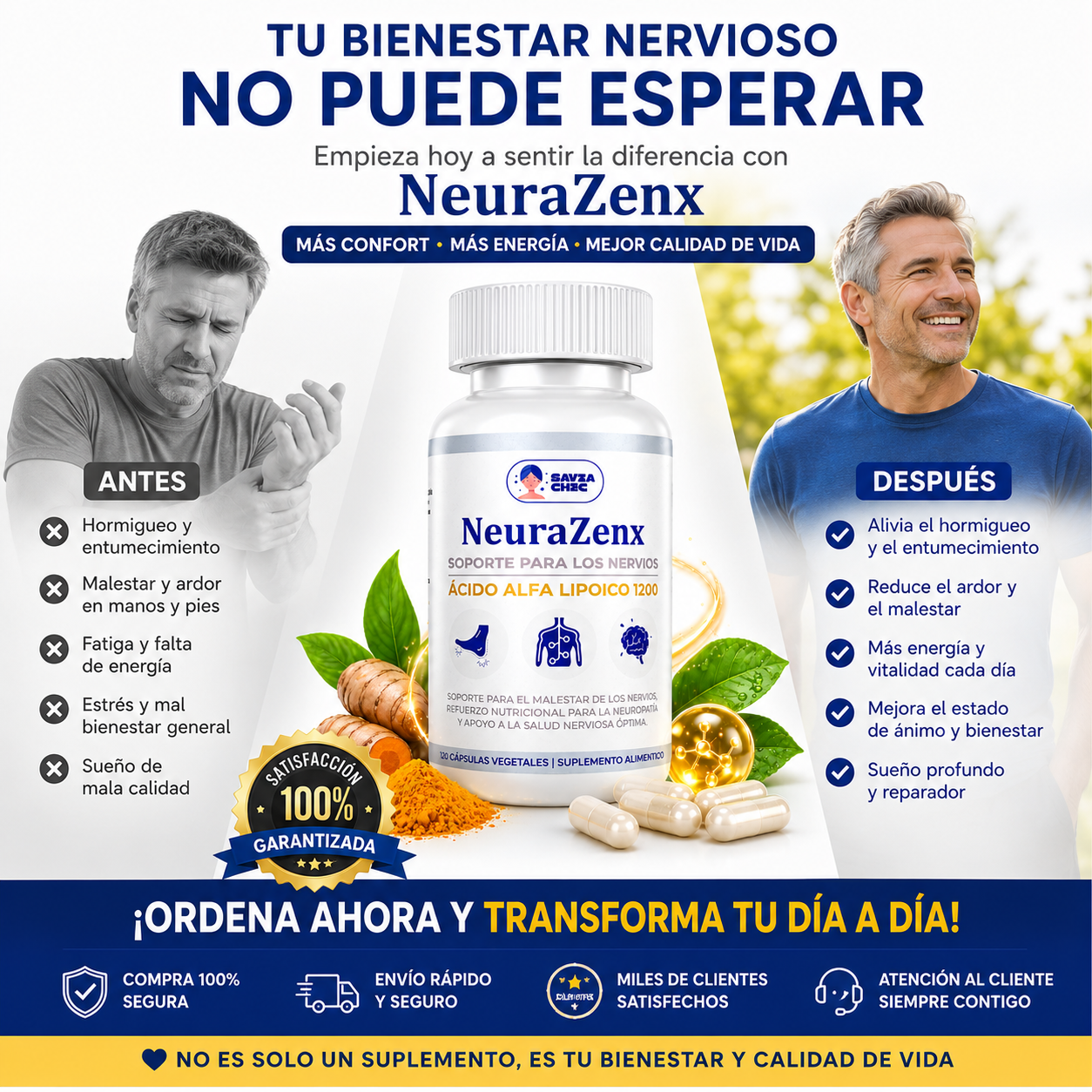Neurazenx Soporte Nervioso cido Alfa Lipoico 1200 120 C ps-4