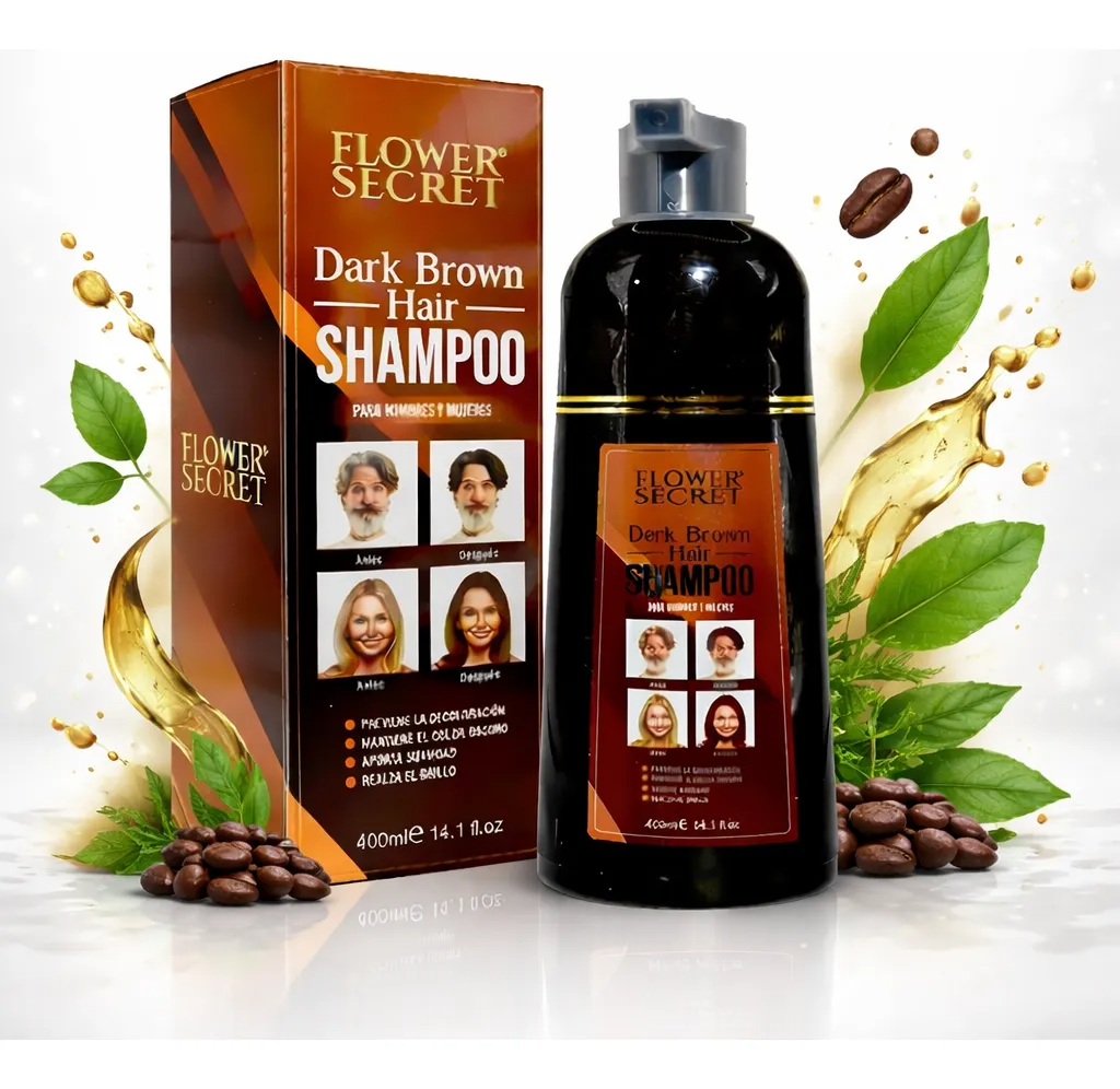 Shampoo Cubre Canas Castaño Natural Flower Secret 400ml-4
