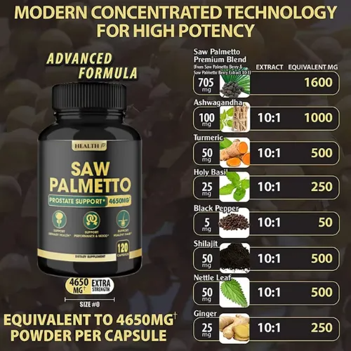 Saw Palmetto 120 Capsulas Soporte Prostatico Hombre - Sin Sabor-2
