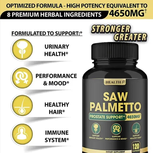 Saw Palmetto 120 Capsulas Soporte Prostatico Hombre - Sin Sabor-3
