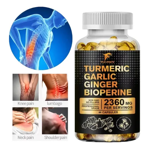 Curcuma + Jengibre + Ajo + Piperina (60 Capsulas) Sin Sabor-3