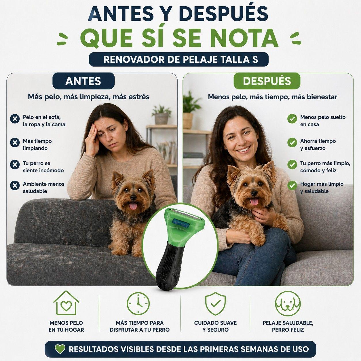 Cepillo Deslanador Perro Peque o Pelo Largo Talla S-4