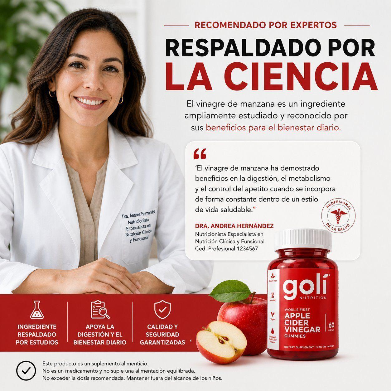 Gol Suplemento En Gomitas Vinagre De Manzana 60 Unidades-3