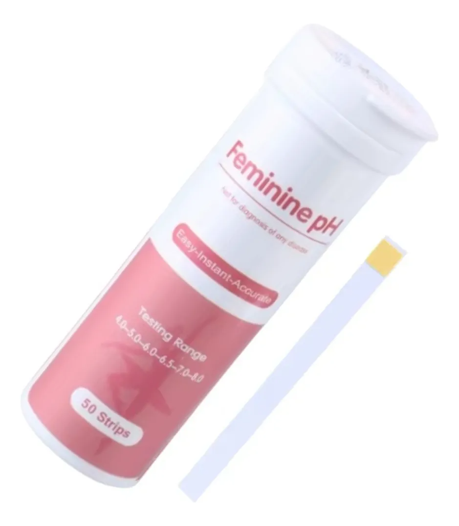 Tiras Reactivas Medidoras De Ph Femenino 50 Unidades Blanco-0