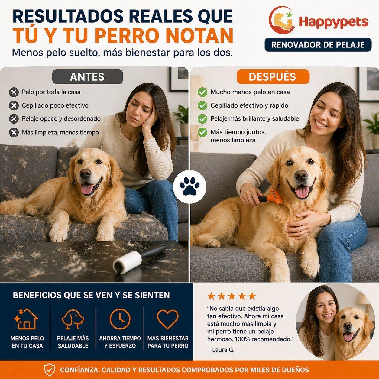 Cepillo Renovador De Pelaje Talla M Para Perros Grandes-4