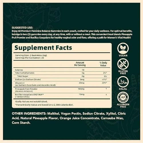 Vital Source Women's Balance Gummies 60 Gomita - Probiotico Femenino-4