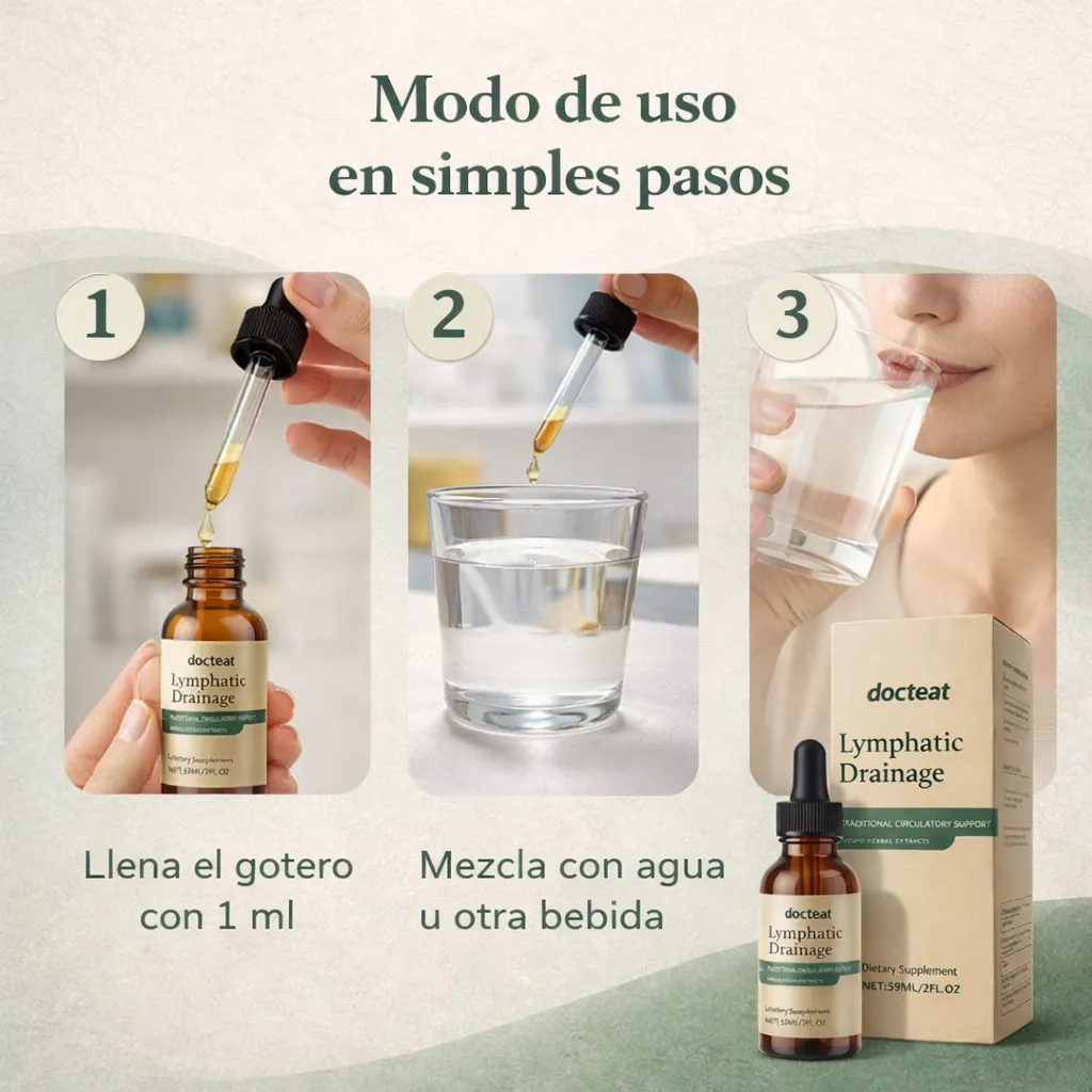 Gotas Drenaje Linfático Natural Suplemento Herbal 59 Ml-2